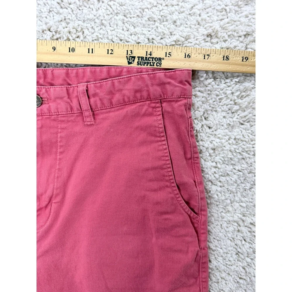 The North Face Chino Shorts Mens 32 Salmon Good Cotton Side Zip Pocket